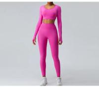 Top Deportivo De Manga Larga Para Mujer Sexy Cruzado En La Espalda Rápido Secado Yoga Gimnasio Entrenamiento Crop Top Casual - details 12