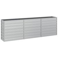vidaXL Arriate de acero galvanizado plateado Dimensiones 160 x 80 x 45 cm,  240 x 80 x 77 cm,  240 x 40 x 77 cm y mas - details 7