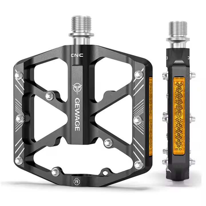 Pedales De Bicicleta GEWAGE De Aluminio Con Reflejantes Antideslizantes Para Montaña Accesorio De Ciclismo Plataforma Ultraligera - 1