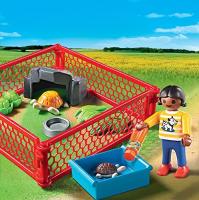 Recinto de tortugas con su casita y cuidadora - Playmobil City Life 5534 - details 3