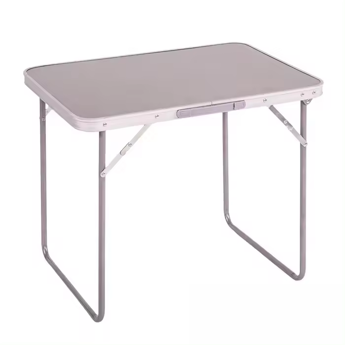 LILI HOME Mesa Plegable La superficie de la mesa está hecha de MDF (fibra de densidad media), resistente a los arañazos y a la oxidación, y fácil de limpiar. La construcción de aluminio ligero facilita su transporte. Los marcos de tubos de - 1