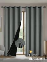 Cortinas Negras Con Acabado Aislante Y Cubierta Para Sala De Estar Dormitorio Cocina Decoración De Hogar Moderno - details 14
