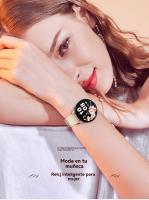 Smartwatch para Mujer - 1.39" Pantalla Táctil IPS, Impermeable, Multifuncional, 230mAh Batería, Compatible con iOS, Monitoreo de Salud (Ritmo Cardíaco, Sueño, Oxígeno en Sangre) - Estilo Deportivo, correa de acero dorada - details 1