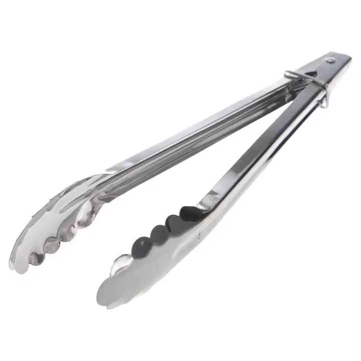 Pinzas para alimentos de acero inoxidable, 30 cm, artesanía de cocina - 1
