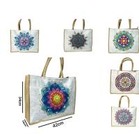 MEJORADA Bolso de Tote para Mujer con Patróns de Mandalas, Cremallera, Poliéster - details 0