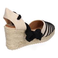 PuntoSalao Sandalias de cuña media en yute para mujer color negro 5Q82 - details 2