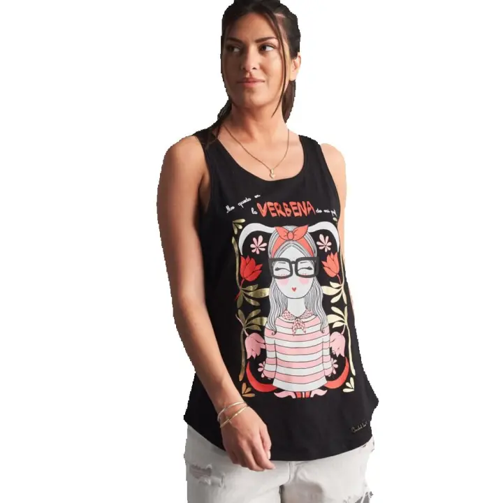Camiseta negra de tiras -  Anabel Lee -  Verbena - 1