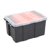 Caja de piezas de herramientas de plástico portátil para electricista, Maleta de almacenamiento, soporte para maleta, F-156D - details 3