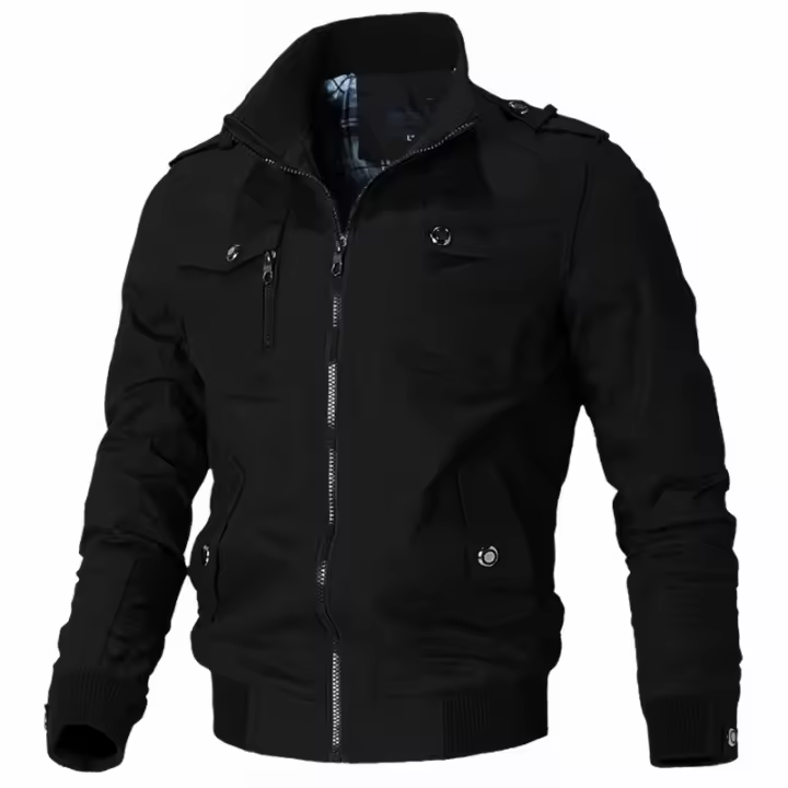Chaqueta Táctica Militar Para Hombres Primavera Otoño Invierno Chaqueta Piloto De Algodón Estilo Militar Ajustada Para Senderismo - 1