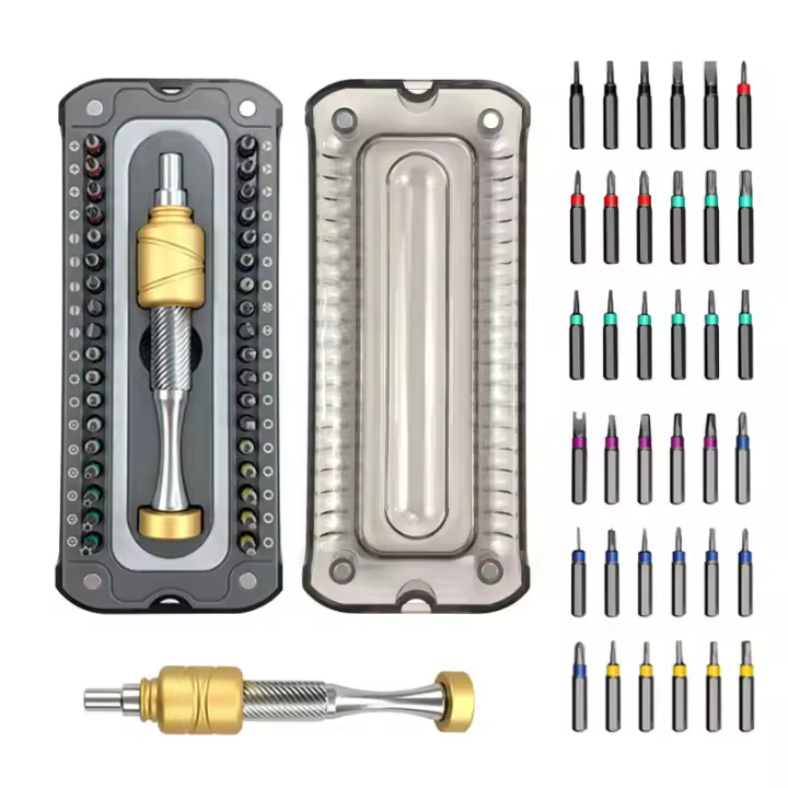 Kit De Destornilladores Precisi\u00f3n 37PCS Con Dise\u00f1o De Gravedad Baja Y Mango Magn\u00e9tico Y Piezas De Acero S2 Para Reparaci\u00f3n De Electr\u00f3nica - 1