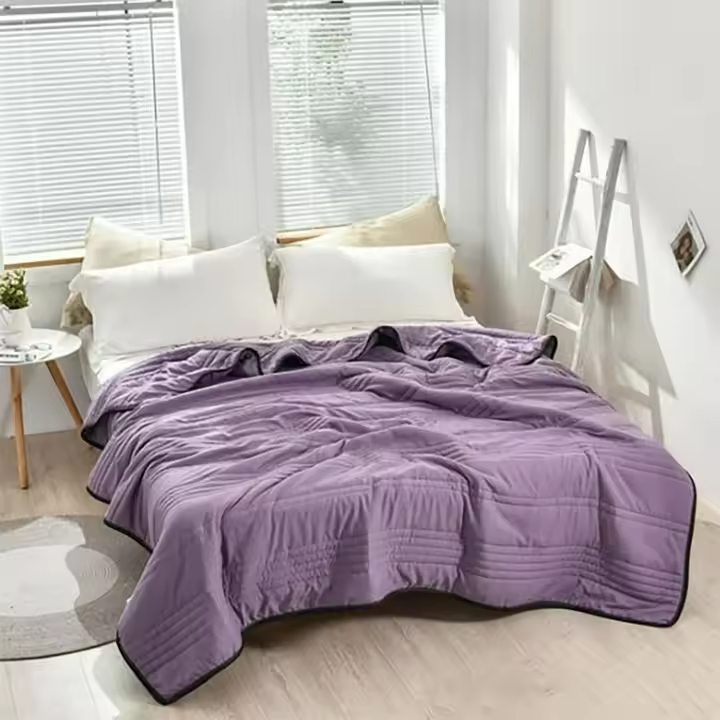 Edredón De Verano Para Cualquier Edad Ropa De Cama Con Pesas Para Dormir Cálidos Moderno Estilo Sólido Lavable Mecánicamente - 1