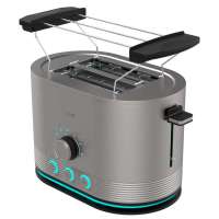 Shine&Toast Double Tostador vertical de acero con doble ranura corta y anillo luminoso con capacidad para 2 tostadas. - details 0