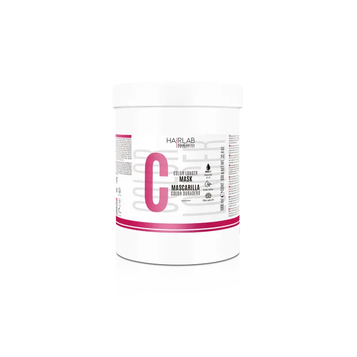 Salerm Mascarilla Color Duradero 1000 Ml. | Mascarilla reestructurante de ácidos frutales para sellar y mantener el color. Sus activos, a base de ácidos frutales y ésteres de jojoba, prolongan la duración del color y lo mantienen vibrante más tiempo. - 1