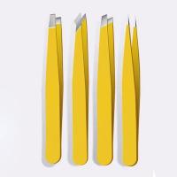 Set De 4 Pinzas Para Cejas De Acero Inoxidable Colores Variados Portátiles Para Pelar Barba Y Cejas Herramienta De Aseo Personal - details 9