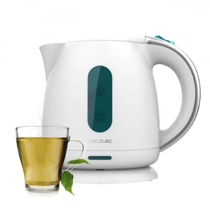 Cecotec Hervidor de Agua, 1 L Capacidad, Thermosense 140 White, 2200W, Calentamiento Rápido, Filtro Antical - 1