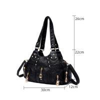 Bolso De Hombro Vintage Yogodlns Para Mujer En Cuero PU Suave Gran Capacidad Bolso De Mano Moda Con Manija De Color Stitching - details 37