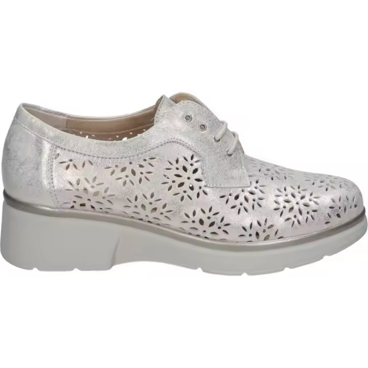PITILLOS | Zapato Oxford Pitillos para Mujer – Zapato de Piel en Color Dorado con Detalles – Zapato de Cuña con Cordones – De Piel – Elegante – Cuña Media y Cómoda – Alta Calidad – Modelo 10390 - 1