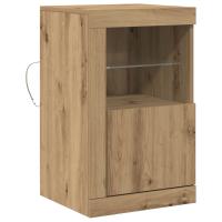 Consola vidaXL con luces LED Roble Artisan 41x37x67 cm - details 1