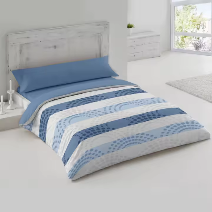 Juego de Funda Nórdica 100% Microfibra, Fundas Nórdicas Extra Suave, 3 Piezas Funda Nórdica para Edredón + Sábana Bajera + Funda de Almohada con Cremallera Oculta - 1