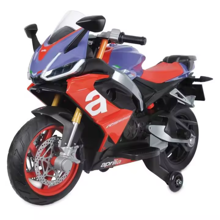Moto eléctrica de batería Aprilia 12V modelo RS660 para niños - 1