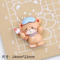 10Pcs Cabochones De Resina Planos Con Serie De Oso Gato Perro Dibujos Animados Para Manualidades Joyería Scrapbooking Decoración - details 6