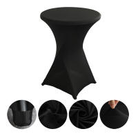 Mantel Redondo Elástico De Spandex Para Mesa De Coctel Fiesta Boda Hotel Decoración De Mesa Lavable Y Reutilizable - details 3