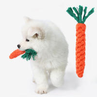Juguete Para Perros De Tela Algodón Duradero Nudo De Zanahoria Juguete Masticable Resistente Mordedor Para Limpieza De Dientes Accesorios Para Mascotas - details 2
