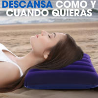 2 Kit Almohada Hinchable Playa Flocada - Cojin Inflable Camping para Cabeza Impermeable - Almohada Festivales y Playa Soporte Hinchable Viaje para Acampar - Almohadilla Senderismo Acampada Ultraligera - details 3