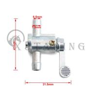Interruptor De Tanque De Combustible Universal Para Motocicleta 8mm 5/16'' Adecuado Para Honda Yamaha PW50 PW80 Bicicleta De Arena ATV Cuatriciclo Buggy Color Plata Material Aluminio - details 0