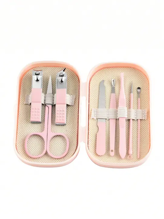 Set De Manicura Para Mujer Kit De Aseo Personal Con Tijeras De Uñas Y Cuchillas De Afeitar Kit De Pedicura Profesional Regalo Con Estuche De Viaje - 1
