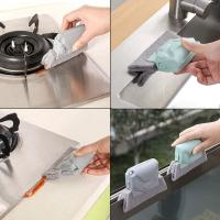 Cepillo de grieta multifunción de 5 piezas, 3 cepillo de ranura de ventana mágica + 2 piezas 2 en 1 mini cepillo de limpieza de grietas de ventana, Herramientas de limpieza para baño de cocina de coche - details 2