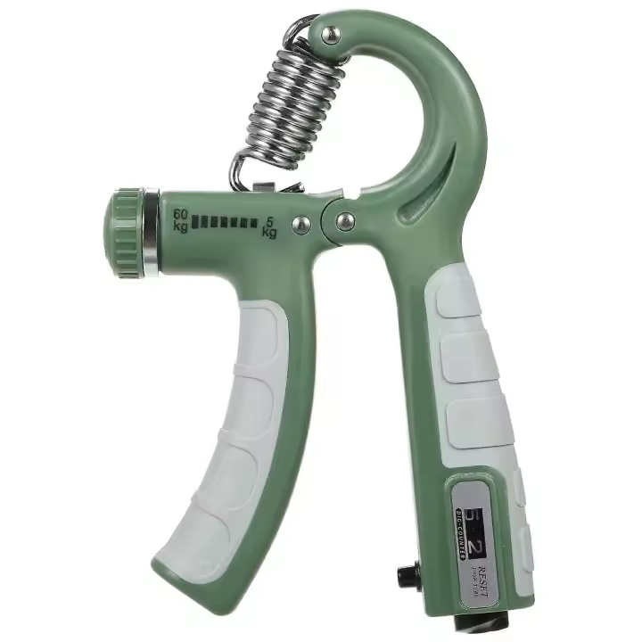 Fortalecimiento de agarre de mano con contador 5-60kg Resistencia ajustable Fitness Ejercitador de mano para entrenamiento de muñeca de construcción muscular - 1