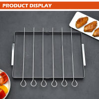 Rack De Asado Con Brochetas Plegables En Acero Inoxidable Para Rotisserie Y Shish Kebab Con 6 Brochetas Herramienta De Barbacoa - details 2