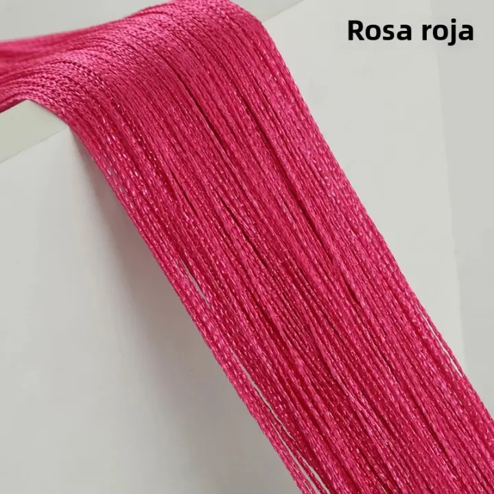 Cortina De Hilo Sólido 100x200cm Para Bodas Y Fiestas Decoración De Hogar Para Dormitorio Y Sala De Estar Translúcida De Poliéster Moderna - 1