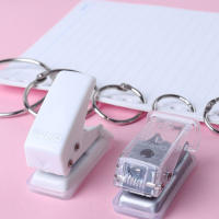 Mini Prensa De Agujeros Anillo Portátil Kawaii Para Papel Oficina Escuela Suministros De Encuadernación Estación De Trabajo - details 5