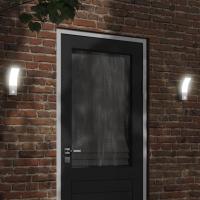 vidaXL Lámparas de pared LED exterior con sensor 2 uds aluminio Color Blanco,  Negro, y mas - details 0