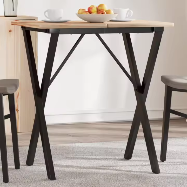vidaXL Patas de mesa de comedor estructura X acero 60x50x73 cm - 1