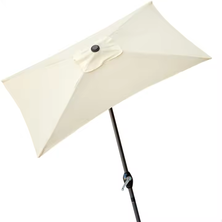 Aktive 53879 - Sombrilla rectangular para balcón, Parasol terraza, Sombrilla rectangular, Sombrilla terraza jardín, 200x120 cm, color crema, mástil aluminio CALIDAD DE CONFIANZA OFICIAL GARANTIZADO - 1