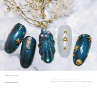 Decoraciones De Uñas 3D Metálicas Doradas Y Plateadas Con Marco Hueco Y Conchas Marinas Para DIY Accesorios De Manicura - details 2