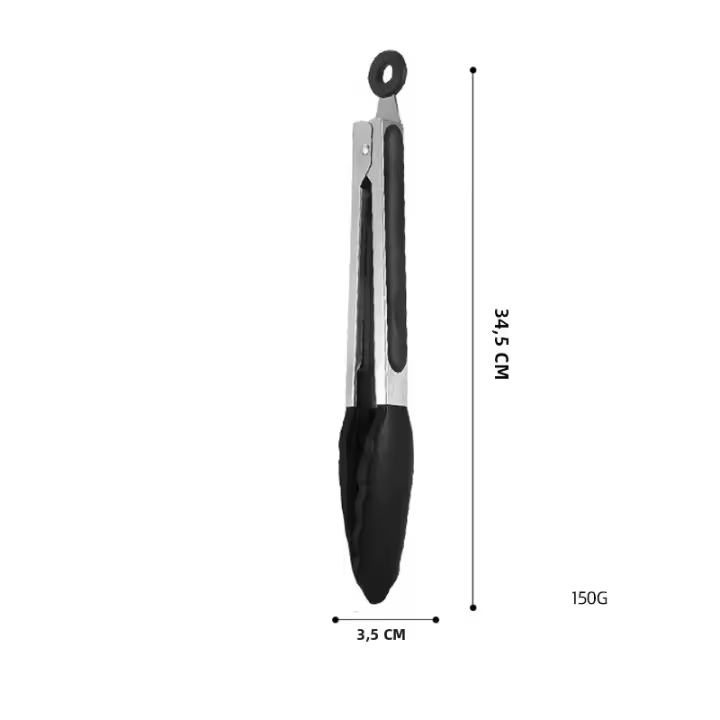 Pinza Para Carne De Acero Inoxidable 7/9/12 Pulgadas Con Mango De Silicona Antideslizante Para Barbacoa Y Cocina Accesorios De Fiesta - 1