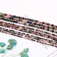 Bolas De Piedra Natural Turmalina Colorida Con Facetas Para La Creación De Joyas Manualidades Collares Pulseras Accesorios - details 3