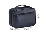 Bolsa De Cosméticos Para Viaje Organizador De Negocios Para Hombres Y Mujeres PU De Cierre De Cremallera Estilo Fashion Impermeable Portátil Con Almacenamiento Y Bolsa De Lavado - details 13