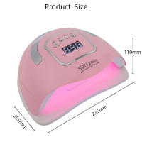 Lámpara LED UV SUN X12 MAX 280W Para Uñas Con 4 Configuraciones De Tiempo 66 LEDs Secador De Uñas Portátil Profesional Para Uñas Color Rosa/Blanco - details 5