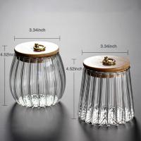 Juego De Botellas De Almacenamiento Para Cocina Jars De Vidrio Tapa De Madera Airtight Contenedor Para Cereal Té Granos De Café Azúcar Ecológico - details 4