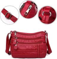 Bolso de hombre de las mujeres con la Cremallera de cuero de la PU - details 1