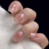 24PCS Uñas Postizas Cortas En Estilo Francés Uñas De Artesanía Pequeñas Y Frescas Para Parejas Salidas Al Aire Libre Y Fiestas De Potluck - details 3