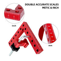 2 Pack Herramienta De Carpintería De Aluminio 90 Grados Posicionamiento Cuadrados Abrazadera Ángulo Derecho Para Trabajos De Madera - details 2