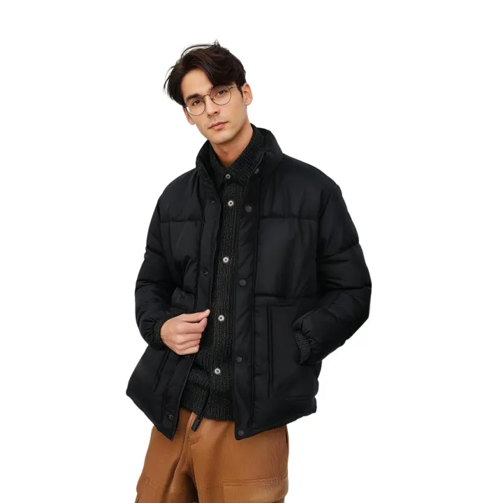 Trendyol Black Regular Fit Wind And Water Resistant Winter Puffer Jacket Tmnaw22Mo0131 - 1