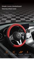 Nueva Funda Para Volante De Coche a Cuadros Cómoda Y Resistente Al Desgaste Antideslizante Fácil De Limpia Universal Para Todas Las Estaciones - details 0