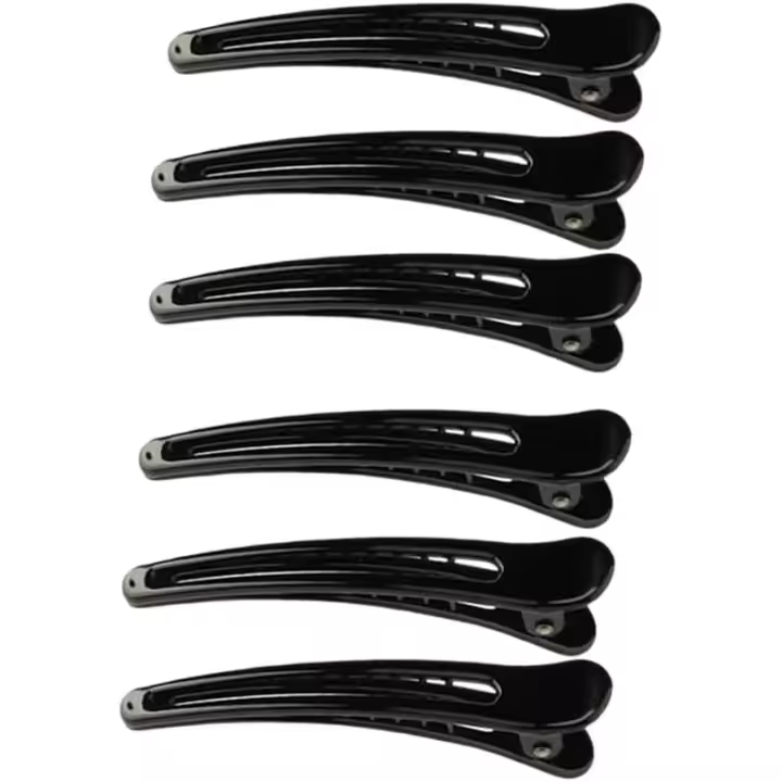 Paquete de 6 pinzas para el cabello profesionales, pinzas para el cabello antideslizantes - 1